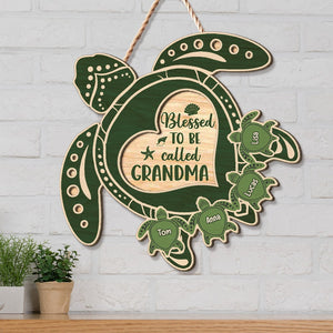 Personalized Gifts For Grandma Wood Sign Blessed To Be Called Grandma - Wood Signs - GoDuckee