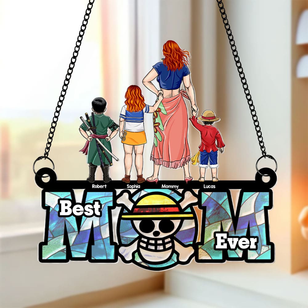 Personalized Gifts For Mom Suncatcher Window Hanging Ornament 05OHTI250424PA Mother's Day - Ornaments - GoDuckee