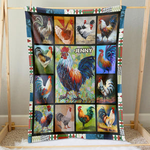 Personalized Gifts For Chicken Lover Blanket, Rooster Art 04qhti261224 - Blanket - GoDuckee