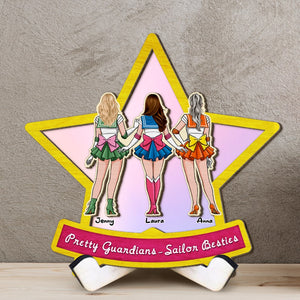 Personalized Gifts For Bestie Wood Sign Pretty Guardians 01HTTI210224HH - Wood Signs - GoDuckee