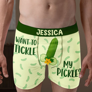 Personalized Gifts For Men Boxers Want To Ticket My Pickle - Boxers & Briefs - GoDuckee