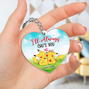 Couple, I'll Always Chu's You, Personalized Keychain, Gift For Couple, 01OHTI050723 - Keychains - GoDuckee
