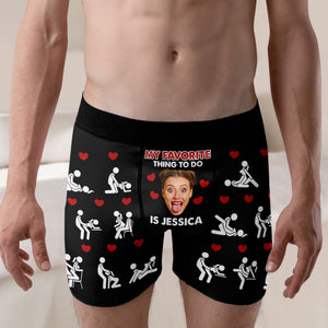 Personalized Gift For Men & Women Boxer My Favourite Thing - Boxer Briefs - GoDuckee