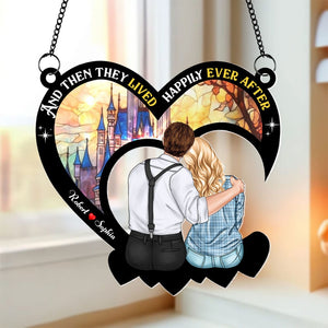 Personalized Gifts For Couple Suncatcher Window Hanging Ornament 01HTTI240524TM - Ornaments - GoDuckee