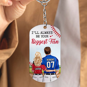 Baseball Couple, I'll Always Be Your Biggest Fan, Personalized Gifts, Couple Gifts - Keychains - GoDuckee
