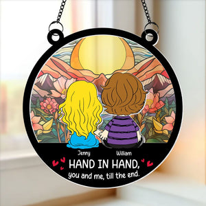 Personalized Gifts For Couple Suncatcher Ornament 02toti171224hg - Ornament - GoDuckee
