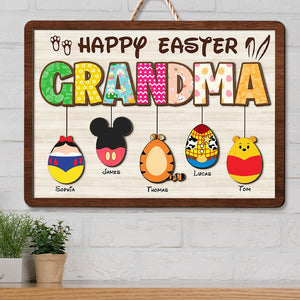 Personalized Gifts For Grandma Wood Sign Happy Easter 01HTTI150224 - Wood Signs - GoDuckee
