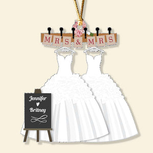 Anniversary Gifts - Couple Wedding, Personalized Ornament, Christmas Gifts For Couple - Ornament - GoDuckee