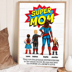 No One Can Beat Super Dad Personalized Canvas Poster - Dad's Gift - Poster & Canvas - GoDuckee