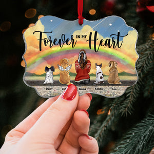 Forever In My Heart, Medallion Acrylic Ornament, Heaven Dog Cat Gifts - Ornament - GoDuckee