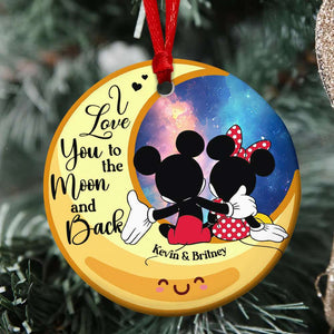 I Love You To The Moon And Back 03ACDT180823 Personalized Ornament, Christmas Gifts For Couple - Ornament - GoDuckee