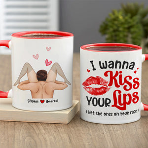 I Wanna Kiss Your Lips, Personalized Coffee Mug, Couple Make Love, Gifts For Couple - Coffee Mug - GoDuckee