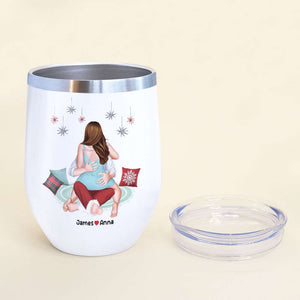 Let's Be Naughty And Safe Santa The Trip, Couple Gift, Personalized Mug, Funny Couple Coffee Mug, Christmas Gift - Coffee Mug - GoDuckee