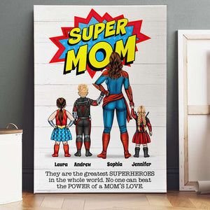 No One Can Beat Super Dad Personalized Canvas Poster - Dad's Gift - Poster & Canvas - GoDuckee