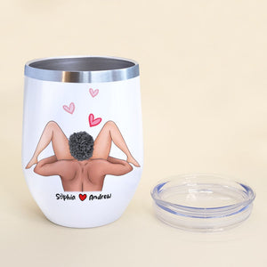 Couple, You Bring Out The Slut In Me, Personalized Mug, Gift For Couple - Wine Tumbler - GoDuckee
