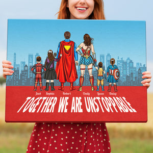 Super Family, We're Unstoppable - Personalized Canvas Print 01huti030323tm - Poster & Canvas - GoDuckee