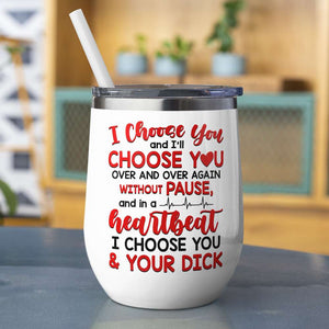 Heartbeat I Choose You, Personalized Coffee Mug, Funny Couple, Gifts For Couple - Coffee Mug - GoDuckee