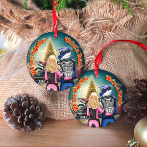Motocross Couple - We're Together - We're A Team, Personalized Ornament, Gifts For Couple - Ornament - GoDuckee