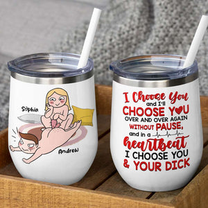 Heartbeat I Choose You, Personalized Coffee Mug, Funny Couple, Gifts For Couple - Coffee Mug - GoDuckee