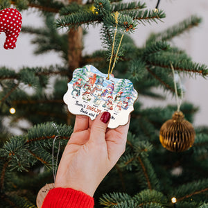 There's Snowplace Like Dada And Nana's, Medallion Wood Ornament, Gifts For Snowman Family 03ACDT050923 - Ornament - GoDuckee