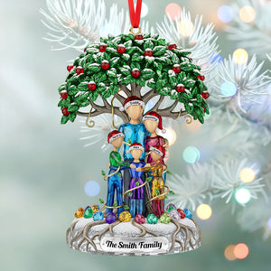 Family Tree Ornament - Personalized Gifts For Family 04huti240925 - Ornament - GoDuckee
