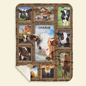 Highland Cow - Personalized Photos Collage Blanket 051qhti311224 - Blanket - GoDuckee