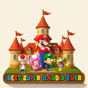 Personalized Gifts For Dad Acrylic Plaque Best Super Dad Ever 032OHTI110425 - Shaped Plaques - GoDuckee