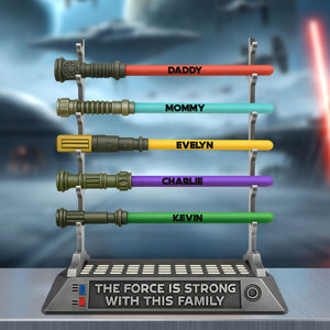 Laser Sword Family Plaque - Personalized Gifts For Family 02ohti130625 - Shaped Plaques - GoDuckee