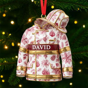 Toile de Jouy Firefighter Ornament - Personalized Gifts For Firefighter 02pgti101025 - Ornament - GoDuckee