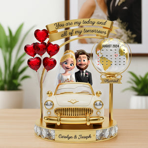 Anniversary Wedding Couple Plaque - Personalized Gifts For Couple 05tgti100725 - Shaped Plaques - GoDuckee