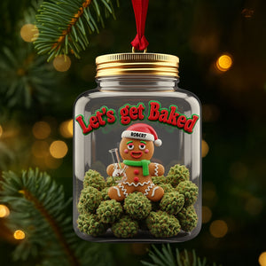 Gingerbread Weed Ornament - Personalized Gifts For Weed Lovers 03toti110825 - Ornament - GoDuckee