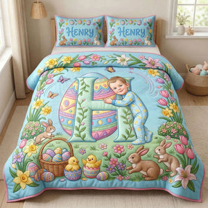 Easter Alphabet Quilt Bed Set - Custom Photo Gifts 03PATI190326 - Bedding Set - GoDuckee