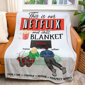 This Is Our Chill Blanket, Couple Gift, Personalized Blanket, Couple Lying Back Blanket 01TOTI150823TM - Blanket - GoDuckee
