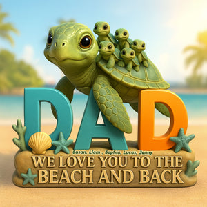 Turtle Dad Acrylic Plaque - Personalized Gifts For Dad 04TGTI030525 - Shaped Plaques - GoDuckee