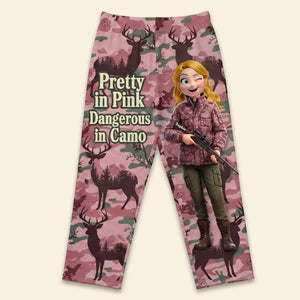 Hunting Girl Pajama Pants - Personalized Gift For Hunting Lover Pant 02NATI140125 - Pajama Pant - GoDuckee