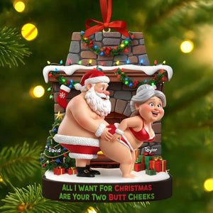 Naughty Old Gnome Couple Ornament - Personalized Gifts For Couple 03ohti230925 - Ornament - GoDuckee