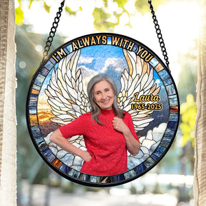 Custom Photo Gifts For Memorial Stained Glass 05huti040325 - Ornament - GoDuckee