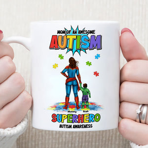 Personalized Gifts For Superhero Autism Mom Coffee Mug 02huti050325pa - Coffee Mug - GoDuckee