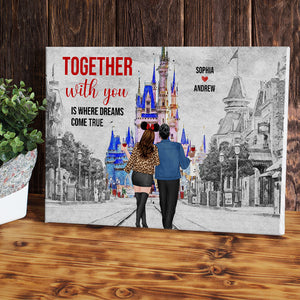Together With You Is Where Dreams Come True, 01DNDT300323HH Personalized Canvas Poster, Gifts For Couple - Poster & Canvas - GoDuckee