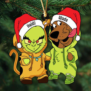 Santa Hat - Gifts For Friends, Couple 021ACDT031023 Personalized Acrylic Ornament, Christmas Gifts - Ornament - GoDuckee