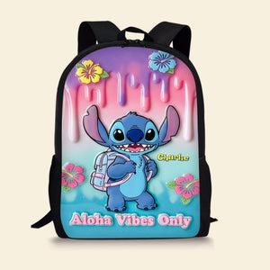 Aloha Vibe School Bag - Personalized Gifts For Kids 01pgti080825 - Backpack - GoDuckee