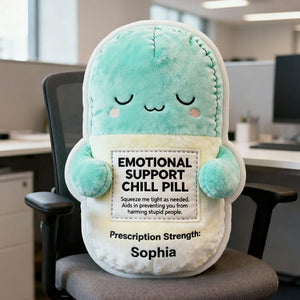 Emotional Support Pill Custom Shape Pillow, Personalized Gifts For Coworker 03QHTI151125 - Pillow - GoDuckee