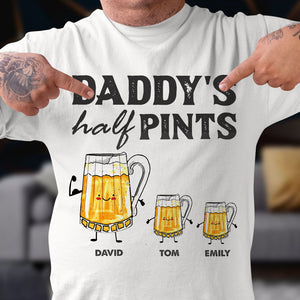 Daddy's Half Pints, Personalized Shirt, Gift For Dad, Beer Dad And Kids - Shirts - GoDuckee