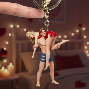 Cheeky Couple Keychain - Personalized Gifts For Couple Keychain 05HUTI290126 - Keychains - GoDuckee