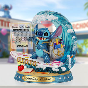 Back to School Blue Monster Plaque - Personalized Gifts For Kids 02ohti260625 - Shaped Plaques - GoDuckee