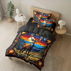 Deer Lover Quilt Bed Set 04huti200125 - Blanket - GoDuckee