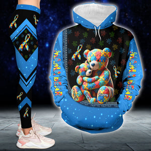 Personalized Gifts For Autism Mom Set Hoodie & Leggings Mama Bear 01ohti080325 - AOP Products - GoDuckee