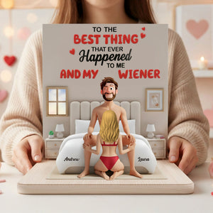 Naughty Couple Acrylic Plaque - Personalized Gifts For Couple Plaque 03KITI100226 - Shaped Plaques - GoDuckee