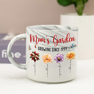Personalized Gifts For Mom Marble Mug, Flower Garden 04tgti250325 - Marble Mug - GoDuckee