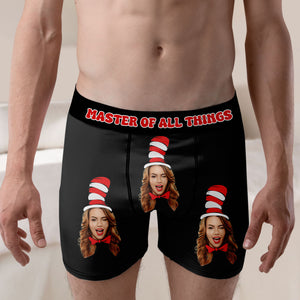 Master Of All Things, Couple Gift, Personalized Men & Women Boxer Briefs, Naughty Couple Boxer 02KATI201223 - Boxer Briefs - GoDuckee